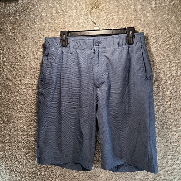 Ascend Other - Ascend Casual Hiking Chino Shorts Size 32 Polyester Blend Blue Back Zips